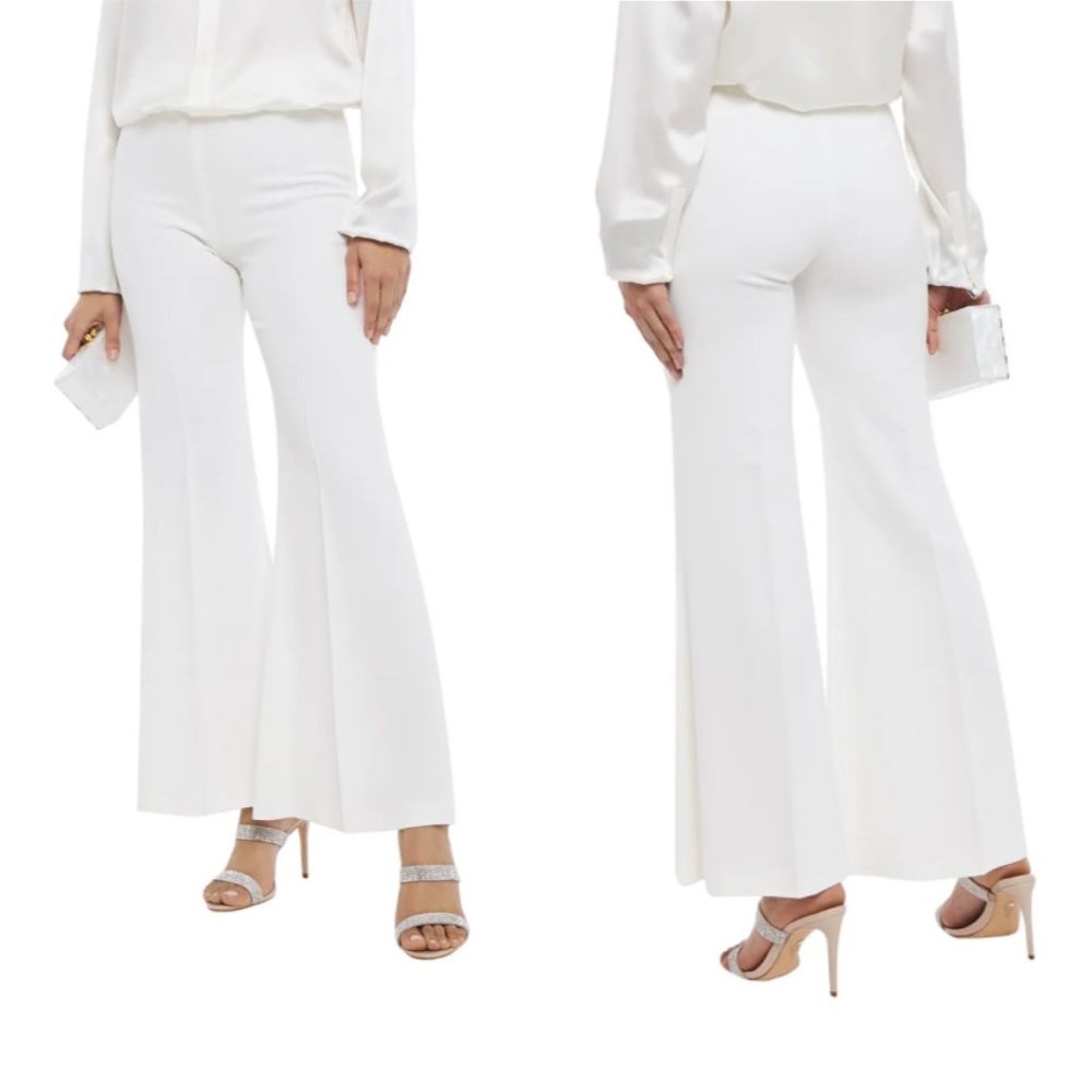 Antonio Berardi Cropped Cady Flared Pants - White